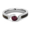 Ruby, Dinosaur Bone 3.5mm Comfort-Fit Titanium Bypass Engagement Ring