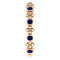 Genuine Blue Sapphire Beaded Ring, 14k Rose Gold