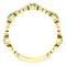 Chatham Created Emerald and Diamond Vintage-Style Ring, 14k Yellow Gold, Size 7