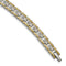 Men's Polished Stainless Steel Yellow IP CZ Link Bracelet, 8.50"