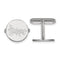 Rhodium-Plated Sterling Silver University Of Nebraska Round Cuff Links, 15MM