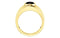 Men's Oval Onyx 25mm 14k Yellow Gold Band