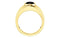 Men's Oval Onyx 25mm 14k Yellow Gold Band, Size 9.75