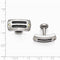 Cable Sport Collection Brushed Titanium Cable and 18k Rivets Cuff Links, 11X24MM