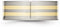 Titanium, Two Stripes 14k Yellow Gold Inlay 8mm Flat Band, Size 8