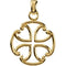 14k Yellow Gold Maltese Cross Pendant