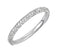 Pave Diamond Anniversary Ring, 2.20MM Rhodium-Plated 10k White Gold, Size 7 (.50 Ctw, GH, SI2-SI3)