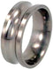 Brushed Inverted Scoop 10mm Comfort-Fit Titanium Wedding Band, Size 8.75