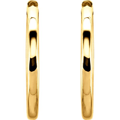 Hoop Earrings, 14k Yellow Gold (24mm)