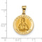 14k Yellow Gold St. Kateri Hollow Medal Pendant (21.2X18.7MM)