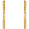 Diamond Cut Hoop Earrings, 14k Yellow Gold