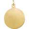 14k Yellow Gold Angel Medal with Beveled Edge Frame (16 MM)