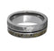 Gibeon Meteorite, Metallic Enamel, Dinosaur Bone 8mm Comfort-Fit Titanium Wedding Band, Size 9.75