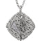 Diamond Nest Design 14k White Gold Pendant Necklace, 18" (.08 Cttw)