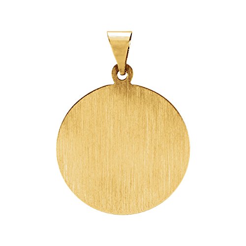 14k Yellow Gold Round Hollow Pope John Paul II Medal (20.75 MM)