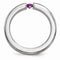 Radiance Collection Gray and Pink Titanium Amethyst Princess 4mm Band