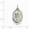 Sterling Silver Saint Christopher Medal Charm Pendant (32X18 MM)