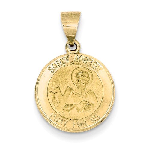 14k Yellow Gold St. Andrew Medal Pendant (17X15MM)