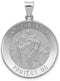 Rhodium-Plated 14k White Gold St. Christopher Medal Pendant (29X26MM)