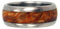 Gold Box Elder Burl Inlay 10mm Comfort-Fit Titanium Wedding Band, Size 9.25