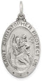 Sterling Silver St. Christopher Baseball Medal (30X15MM)