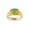 Lab-Created Green Sapphire Ring, 10k Yellow Gold, 12k Green and Rose Gold Black Hills Gold Motif