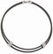 Edward Mirell Titanium and Sterling Silver White Sapphire Cable Necklace, 16"