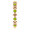 Genuine Peridot Beaded Ring, 14k Rose Gold