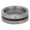 Gibeon Meteorite, Petrified Wood 8mm Matte Titanium Comfort-Fit Wedding Band