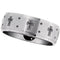 8mm Comfort Fit Titanium Cross Band, Sizes 8 to 14