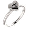 Platinum Heart with Cross Slim Profile Ring