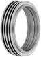 Modern Stack Rings 1mm Comfort Fit Brushed Titanium Band, Size 5.75