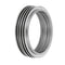 Modern Stack Rings 1mm Comfort Fit Brushed Titanium Band