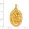 14k Yellow Gold Saint Christopher Medal Pendant (39X21MM)