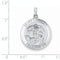 Rhodium-Plated 14k White Gold Saint Michael Medal Pendant (30X22MM)