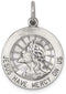 Sterling Silver Jesus Have Mercy Medal (23X18MM)