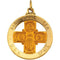 14k Yellow Gold Four Way Cross Medal (25 MM)