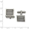 Stainless Steel Grey Carbon Fiber Inlay Square Cuff Links