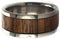 Zebrawood Inlay 8mm Comfort Fit Titanium Wedding Band, Size 10