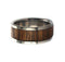 Zebrawood Inlay 8mm Comfort Fit Titanium Wedding Band, Size 10.25