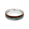 Crushed Turquoise, Deer Antler, Amboyna Wood, 4.5mm Titanium Comfort-Fit Band, Size 10.25