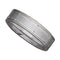 Satin Finish Grooved 6mm Comfort Fit 14k White Gold Band