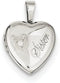 Sterling Silver 'Sister' Diamond Heart Locket