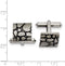 Titanium Satin-Brushed Black Enameled Square Cuff Links,14MM