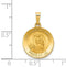 14k Yellow Gold Our Guardian Angel Medal Pendant (17X15MM)