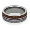 Dinosaur Bone, Gibeon Meteorite, Purple Stripe 8mm Titanium Comfort-Fit Band