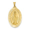 14k Yellow Gold Miraculous Medal Pendant (33X20MM)