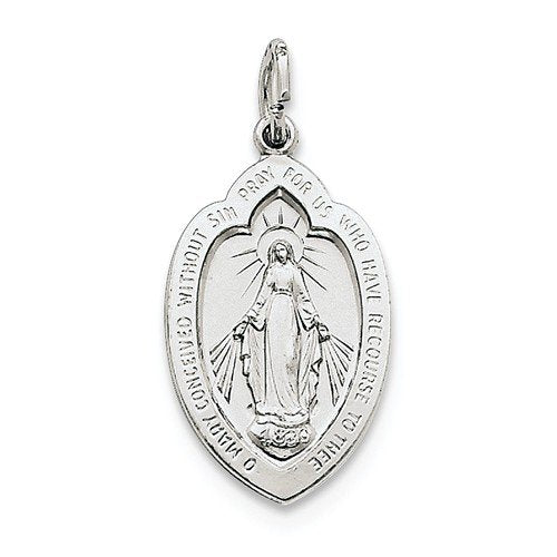 Sterling Silver Miraculous Medal (30X15MM)