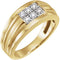 Men's 6-Stone Diamond Ring, 14k Yellow Gold (.5 Ctw, HIJ Color, SI2-I1 Clarity) Size 10