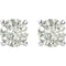 Charles & Colvard Forever Brilliant 8MM Moissanite Solitaire Earrings, Rhodium-Plated 14k White Gold